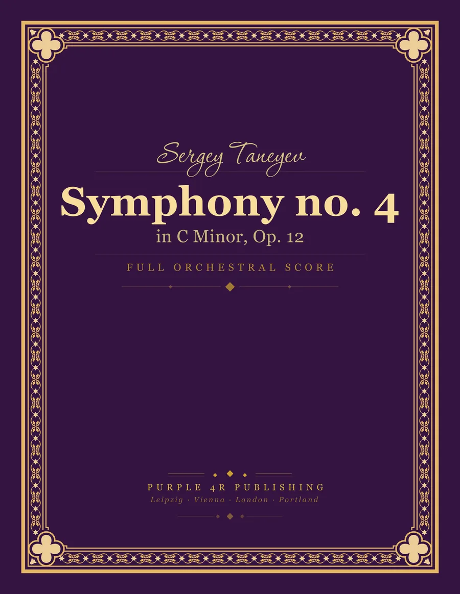Cover of Sergey Taneyev — Symphony no. 4